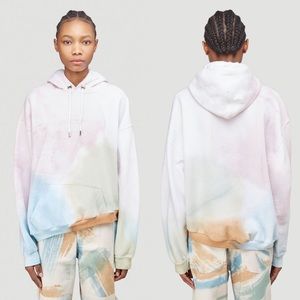 Collina Strada x Charlie Engman brush strokes tie dye wave hem hoodie sweater XS